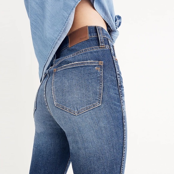 Madewell 10" High-Rise Skinny Jeans: Drop-Hem Edition W-854 Size 27 - Picture 4 of 16